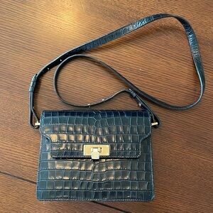 Marge Sherwood Classic Mini Bag. Black. 8” x 7”.